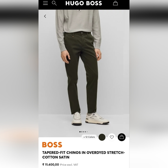Hugo Boss Olive Green Chinos/ Trousers - Picture 3 of 14